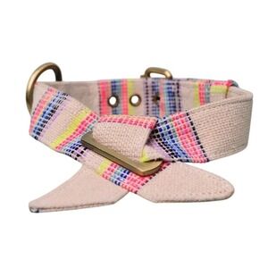 IndieGood Bow Handloom Party Bow tie Collar Small Striped Dog Accessories NWT